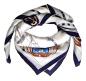 Preview: Foulard Shawl Silk Satin 90X90 Maritime Blue White